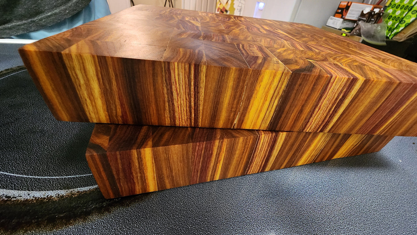Canarywood End Grain Butcher Block
