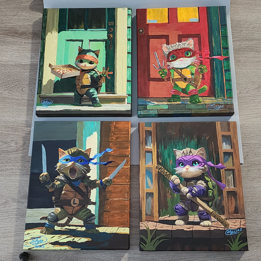 Meowtant Ninja Kitten Print set