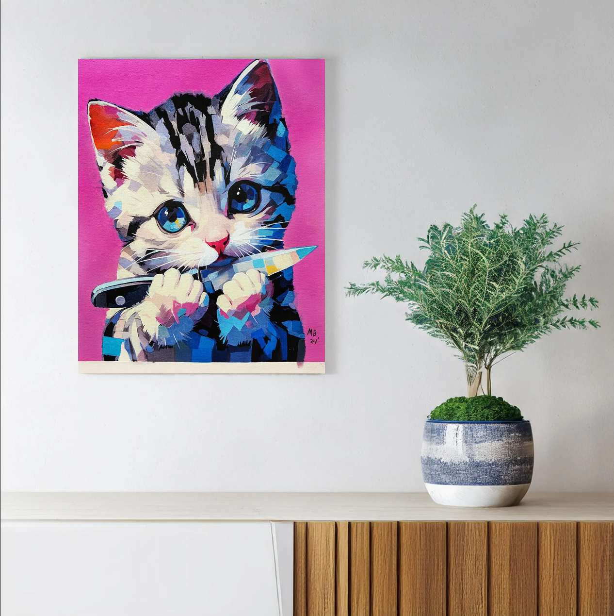 Dolly Purrton Print