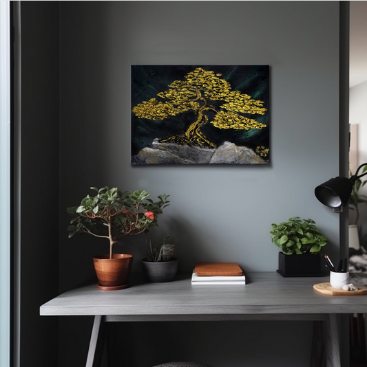 Golden Bonsai Prints